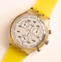 Rara Vintage 1998 Swatch SCK415 cristaloide Chronograph reloj