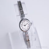 Vintage pequeño reloj para damas | Timex Tono plateado reloj