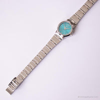 Q & Q vintage por Citizen reloj para ella | Tono plateado de dial azul reloj