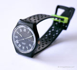 1991 NERO GB722 Swatch Guarda | Swiss ha fatto la data del giorno Swatch Guadare
