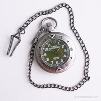 Vintage Timex Expedition Pocket Watch | Silver-tone Timex Indiglo Pocket Watch