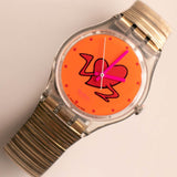RARE Swatch GK237 POUNDING HEART Watch | 1997 Swatch Originals Gent