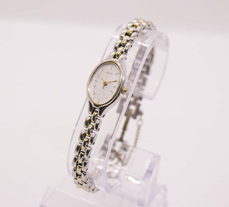 90s Two Tone Seiko 1F21-5A00 RO Watch for Women | Rare Seiko