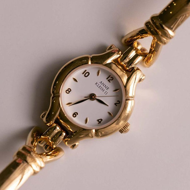 Anne Klein II Ladies Gold Plated Snazzy 3 Row Chain Link Wristwatch Working!!‎ Anne Klein II Ladies Gold Plated Snazzy 3 Row Chain Link  main image 4