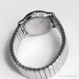 Sily-tone vintage Timex Quartz montre | Rétro minimaliste Timex montre