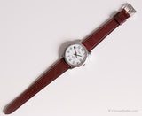 Klassischer Silberton Timex Indiglo -Datum Uhr | Jahrgang Timex Quarz Uhr