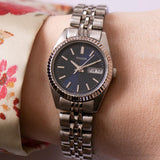 Vintage Pulsar VJ23-X001 Watch | Blue Dial Day Date Japan Quartz Watch