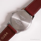 Tone argenté classique Timex Date indiglo montre | Ancien Timex Quartz montre