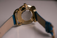 Groß Anne Klein Uhr mit Steinen | Vintage Gold-Ton Uhr für Frauen