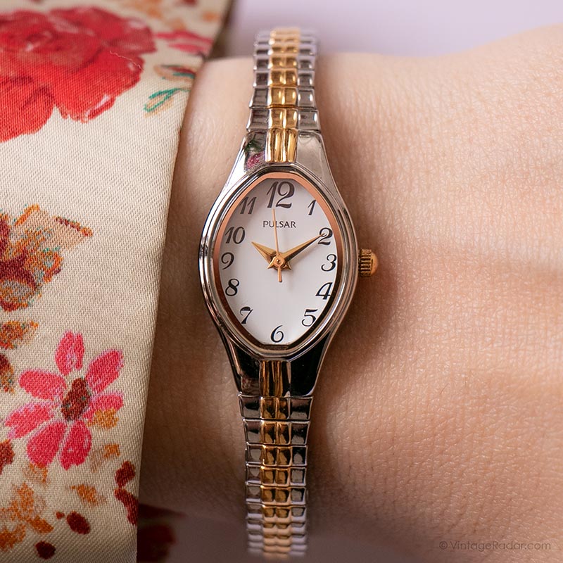Vintage Pulsar 1N01 X203 Watch Two tone Oval Watch For Women vintage-pulsar-1n01-x203-watch-two-tone-oval-watch-for-women