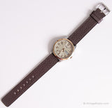 Luxueux vintage Timex Date du jour de l'indiglo montre avec cadran au champagne