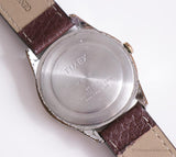 Luxueux vintage Timex Date du jour de l'indiglo montre avec cadran au champagne