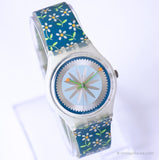 2000 Swatch GW131 Trou de Serrure reloj | Floral raro Swatch Caballero