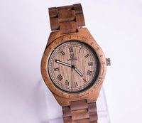 Uwood Holz Uhr für Männer | Minimalistischer hölzerner analoge Quarz Uhr