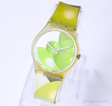 1998 Swatch GG142 GREEN BALLOONS Watch | 90s Green Swatch Gent Watch