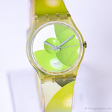 1998 Swatch Globos verdes GG142 reloj | Verde de los 90 Swatch Caballero reloj