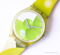 1998 Swatch Globos verdes GG142 reloj | Verde de los 90 Swatch Caballero reloj