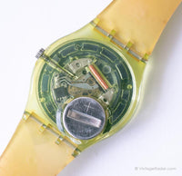 1998 Swatch GG142 البالونات الخضراء مشاهدة | 90s الأخضر Swatch ساعة جنت