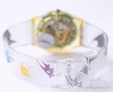 1993 Vintage Swatch GK178 Ciel reloj | Plateado Swatch Caballero reloj