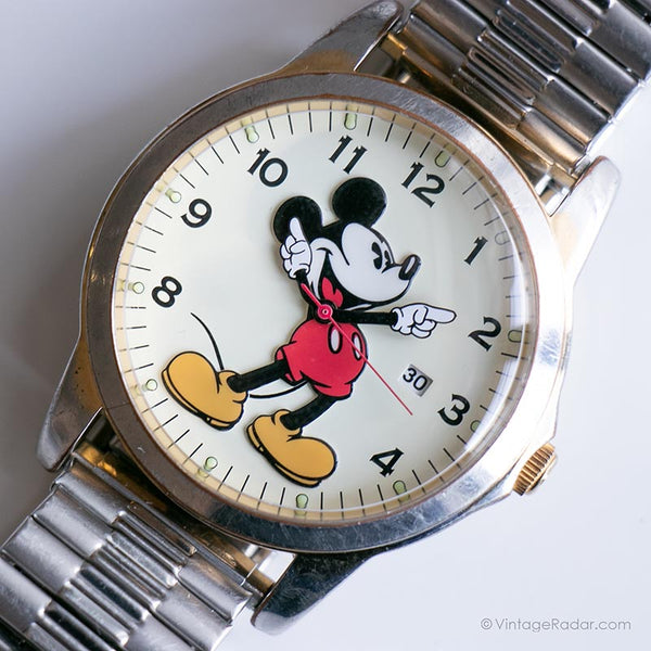 Hængsel Bot svindler Vintage Stainless Steel Mickey Mouse Watch | Seiko Disney Watch – Vintage  Radar