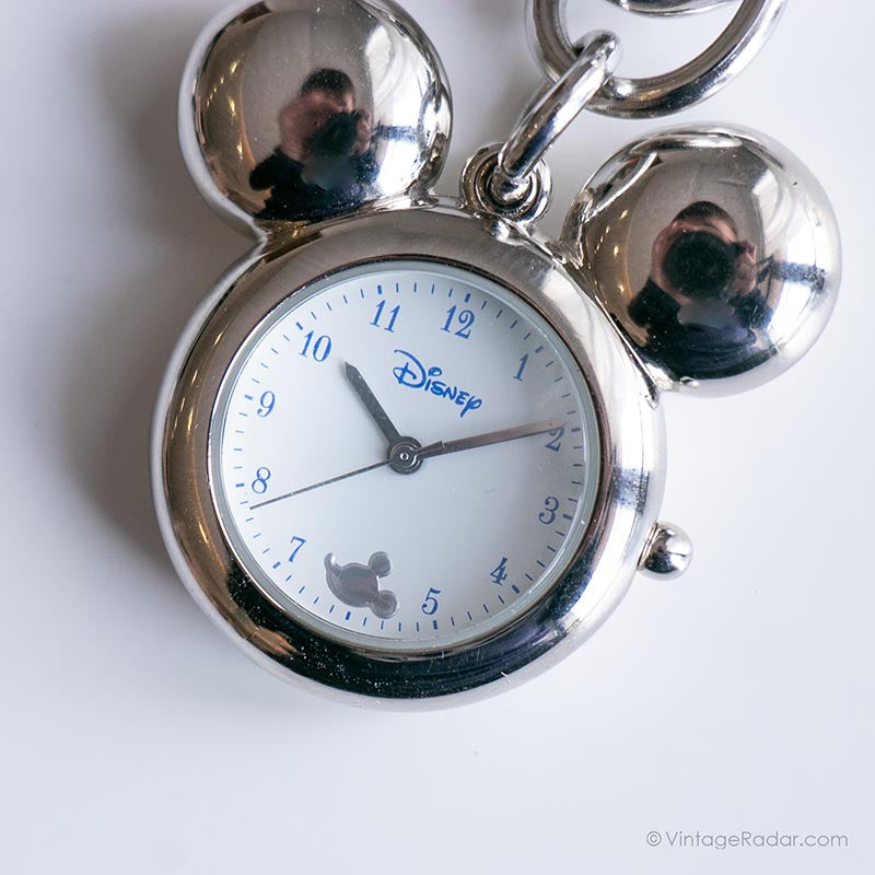 Vintage Disney Pendant Watch | Silver-tone Pocket Watch – Vintage