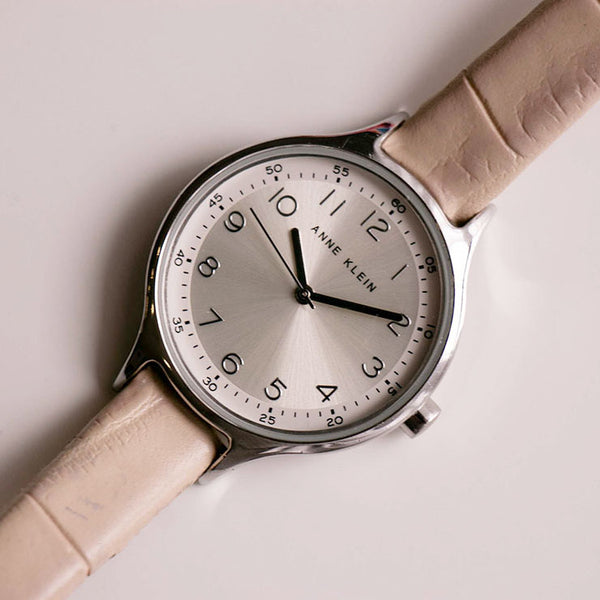 Tono d'argento minimalista Anne Klein Guarda per lei | Orologio designer vintage