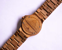 Cuarzo de madera de Wood reloj para hombres | Reloj de pulsera de madera marrón