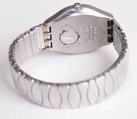 2006 swatch Ironie YGS737 verfügen über Stahl Uhr | Schwarzes Zifferblatt Schweizer Uhr