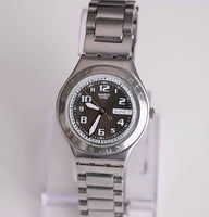 2001 Swatch Irony YGS725 Cool Days Watch Steel Case Grey Dial