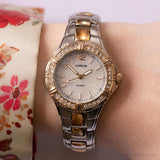 Vintage Lorus Luxury Watch | Pearl Dial Two-tone Dress Watch for Her