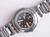2001 swatch Ironia YGS725 Giorni freddi orologio Custodia in acciaio grigio quadrante