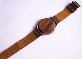 Orologio in legno minimalista per uomini | Orologio da polso analogico da 44 mm in quarzo