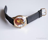 Vintage Simba and Mufasa Wristwatch | The Lion King Gold-tone Watch