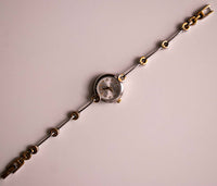 Tono d'argento rotondo vintage Anne Klein Guarda le donne con braccialetto sottile