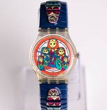 Antiguo Swatch Matrioska l gk204 reloj | Matrioska ruso Swatch reloj
