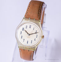 1994 Swatch GK196 HASELNUSS WATCH | الرجعية البني 90s Swatch ساعة جنت