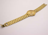 1993 tono de oro de lujo Bulova Cuarzo de la ventana de fecha 97C10 reloj