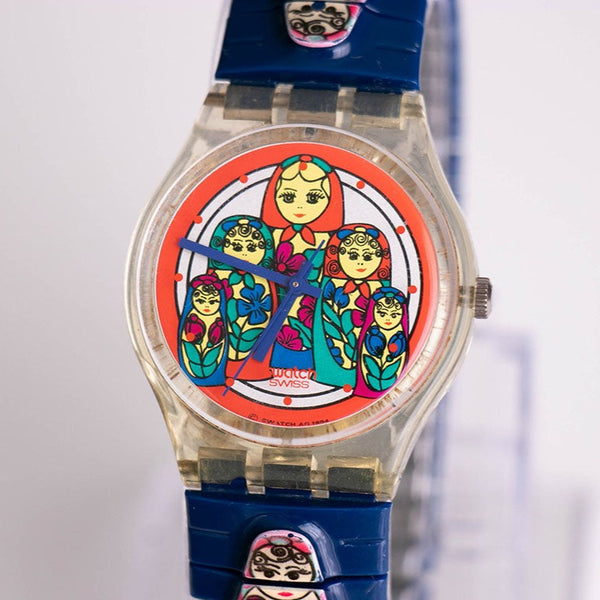Jahrgang Swatch Matrioska l GK204 Uhr | Russische Matrioska Swatch Uhr
