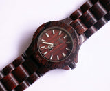 Wowood Red Wood Quartz Watch | 40 ملم ساعة معصم خشبية الرجال