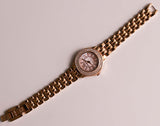 Rosengold Anne Klein Uhr mit Edelsteinen | Luxus -Vintage -Designer Uhr