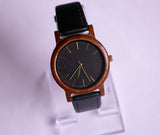 Minimalistischer schwarzer Holz Uhr | 37 mm Uhr Für Männer oder Frauen