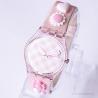 1999 Swatch Gp111 muus muus Uhr | Seltener rosa Jahrgang Swatch Uhr