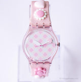 1999 Swatch Gp111 muus muus Uhr | Seltener rosa Jahrgang Swatch Uhr
