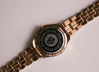 Or rose Anne Klein montre avec des pierres précieuses | Designer vintage de luxe montre