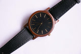 Orologio in legno nero minimalista | 37 mm orologio per uomini o donne