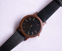 Minimalist Black Wooden Watch | 37mm Watch for Men or Women