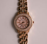 Rose-gold Anne Klein Watch with Gemstones | Luxury Vintage Designer Watch
