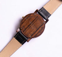 En bois noir minimaliste montre | 37 mm montre pour les hommes ou les femmes