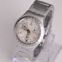 Swatch Ironía Chronograph Ycs4006ag lluvia congelada reloj Acero inoxidable AG 1999
