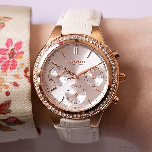 Vintage Caravelle by Bulova Chronograph Watch | Rose-gold Dress Watch Vintage Radar Vintage Caravelle by Bulova Chronograph Watch | Rose-gold Dress Watch Vintage Radar